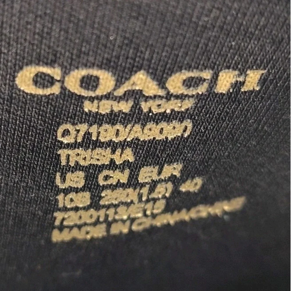 COACH Rain Boots Tall Women Shoes Black Size 10B 40 260(1.5) SEE‎ BCL.0ME-00